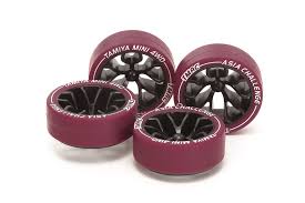 [Tamiya] 95708 26mm Low Friction Low-Profile Tires & Carbon Y-Spoke Wheels (Asia Challenge)